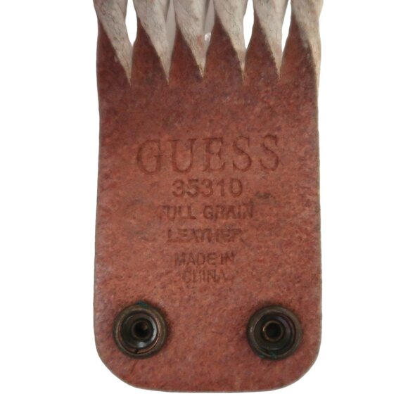 GUESS Twisted leather wide cuff bracelet - Picture 4 of 4